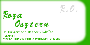 roza osztern business card